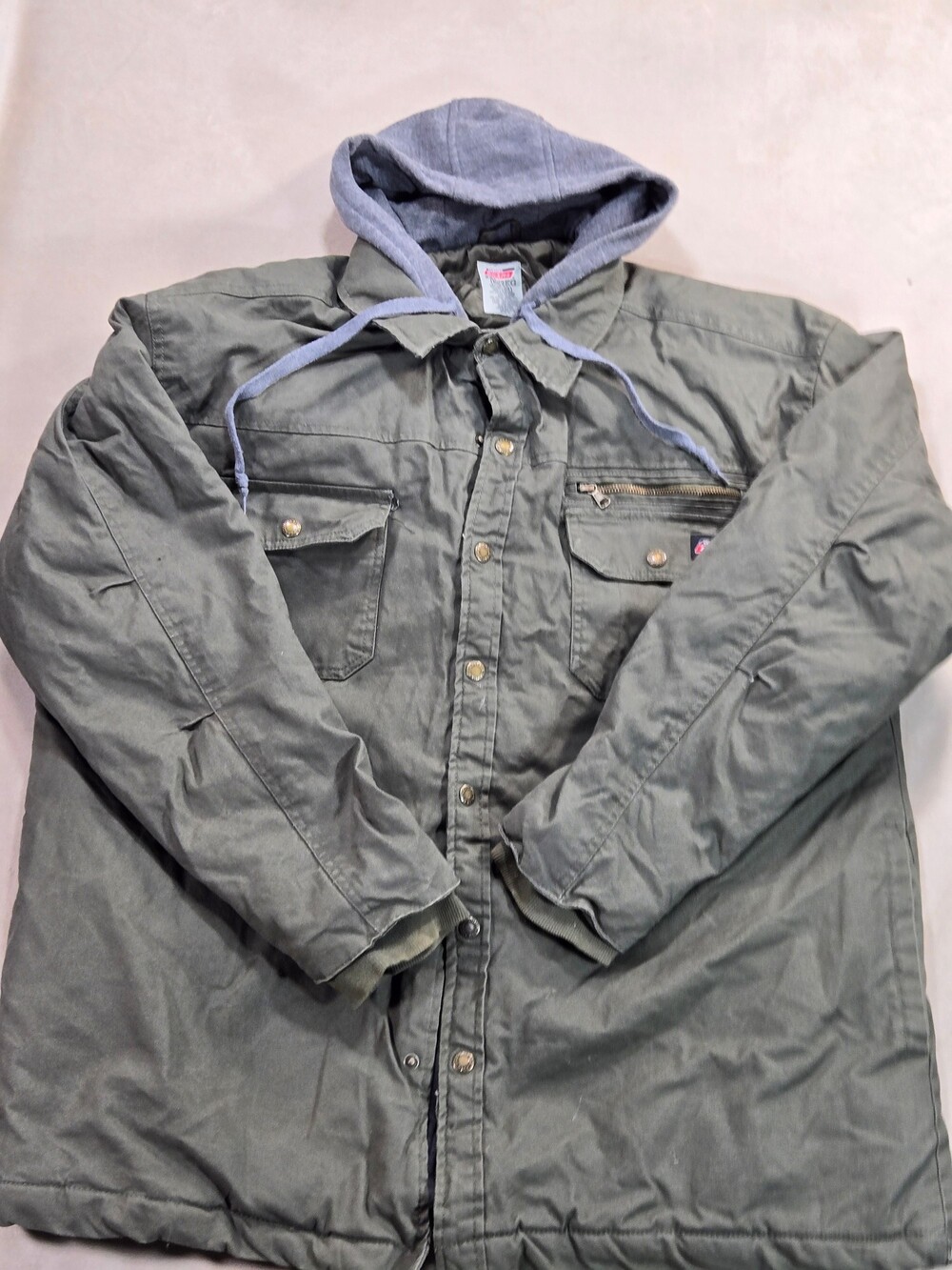 Dickies Hooded Insulated Shirt Jacket Mens 2XL Olive Work